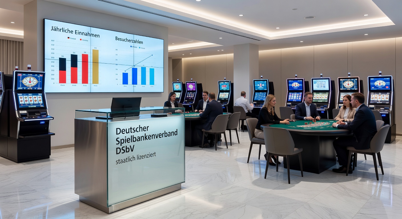 Kerstin Kosanke, Präsidentin des DSbV, bei einer Pressekonferenz mit Grafiken zu Umsatzrekorden