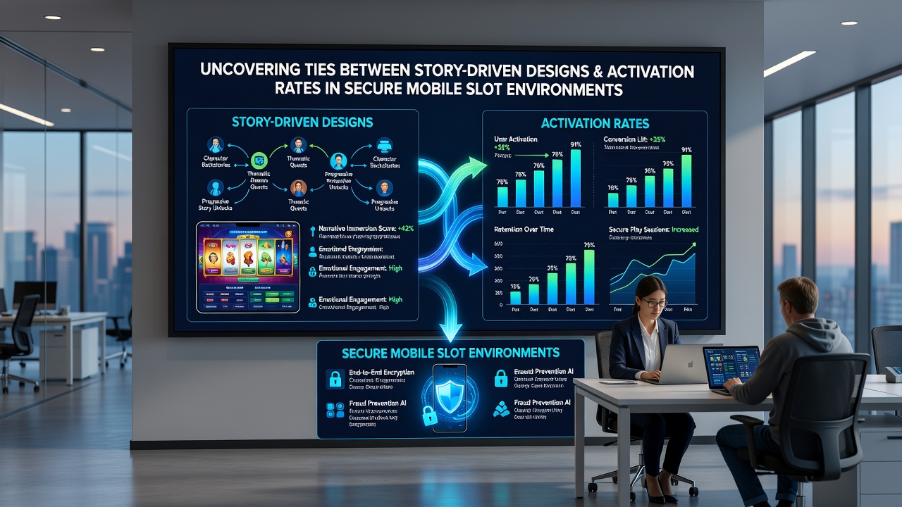Darstellung sicherer mobiler Slot-Umgebungen mit narrativen Designs und Aktivierungsstatistiken